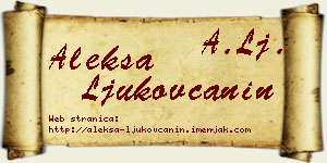 Aleksa Ljukovčanin vizit kartica